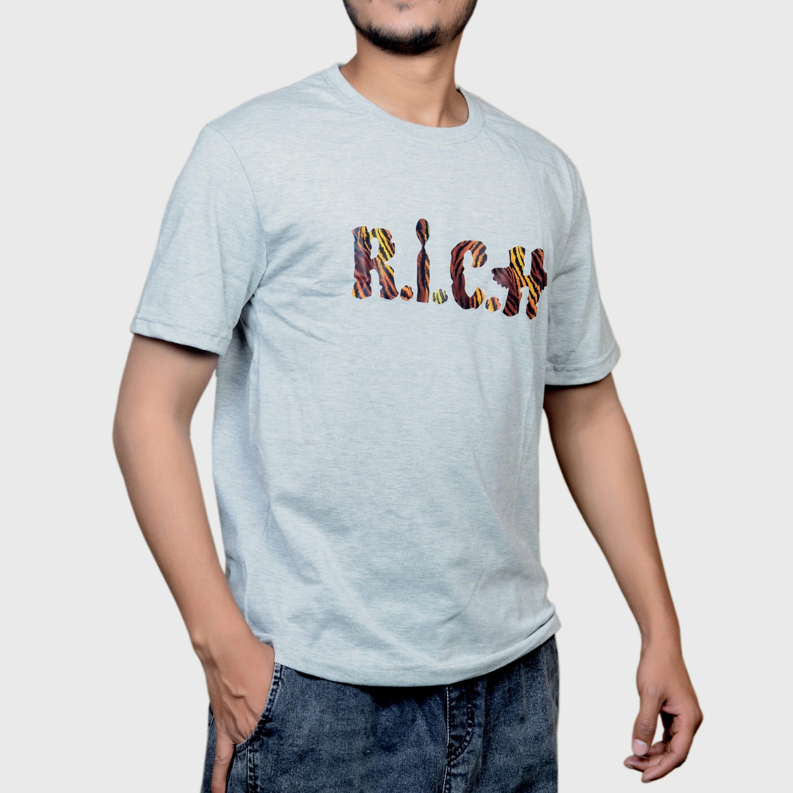 Rich Officials Oversized Lion Print T-Shirt