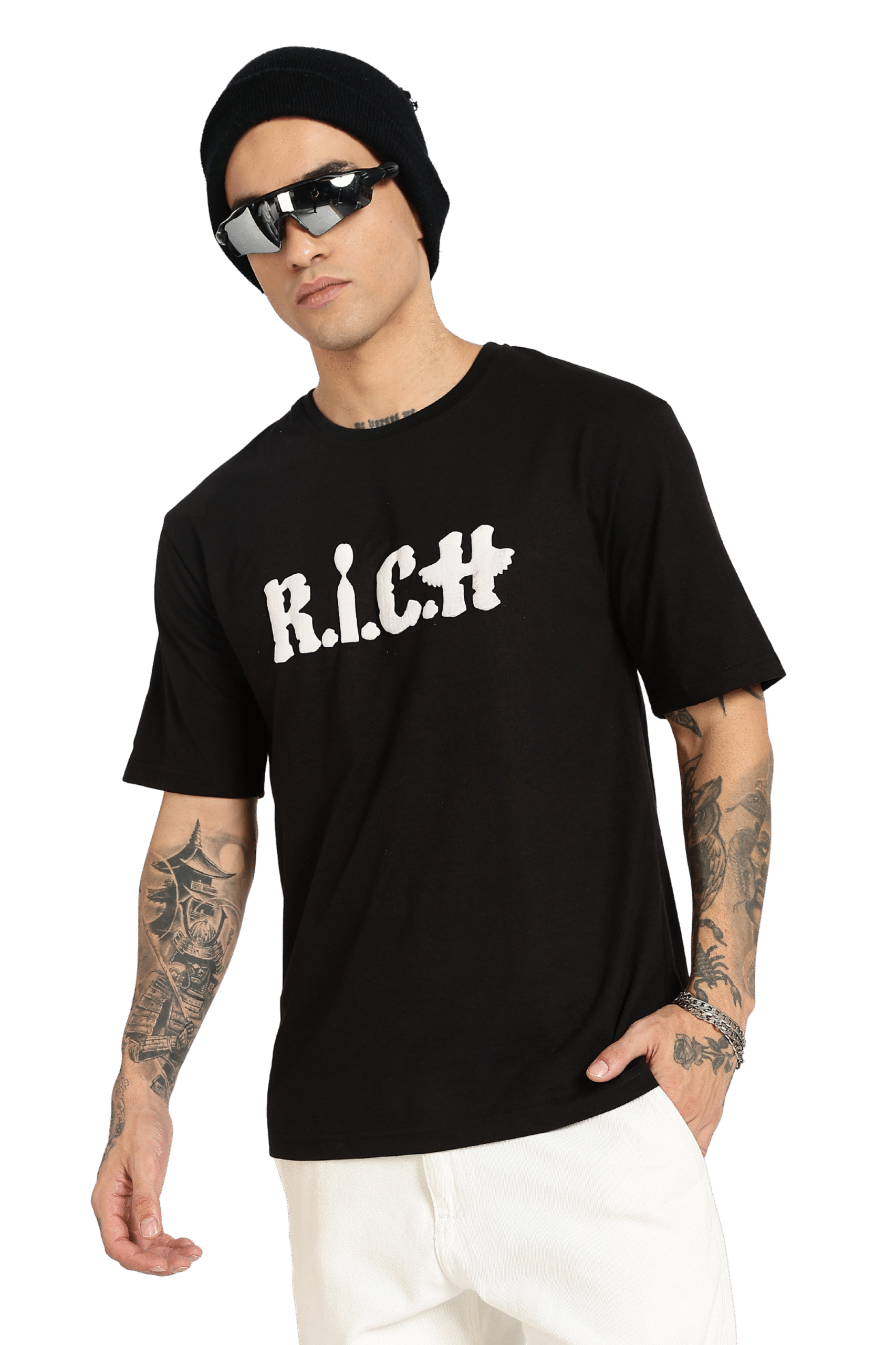 R.I.C.H Officials Black Oversized Men’s T-Shirt